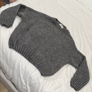 FRNCH Heather Gray Women's Crew Neck Sweater